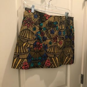 Patterned Mini Skirt